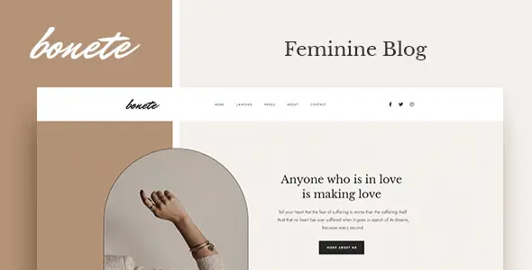 Bonete – Feminine Blog Elementor Template Kit