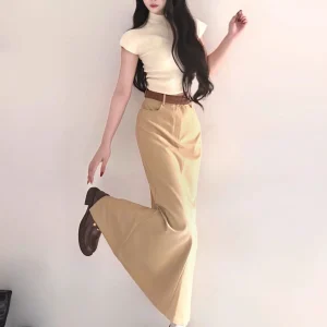 French rich girl style short-sleeved dress for women in summer, cool royal sister style waist long skirt, sweet and spicy two-piece suit