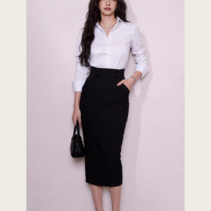 ZS quality description Yujie light, mature and versatile smart lapel long-sleeved white shirt